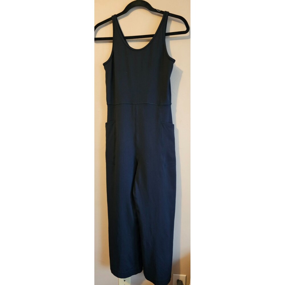 Athleta Girl Stash Your Treasures Jumpsuit Black Wide Leg Size XL-14